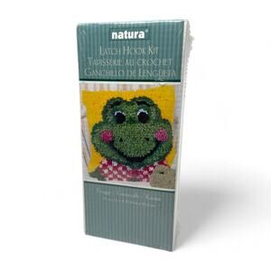 Natura Froggy Grenouille Ranita Latch Hook Kit Happy Frog Craft Sealed 12" x 12"